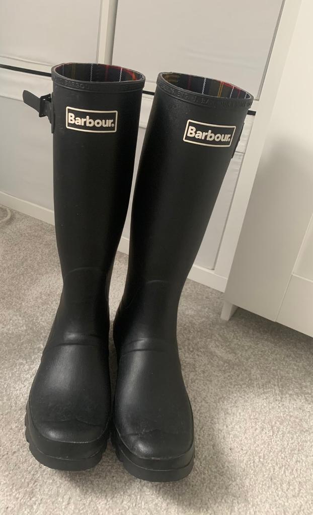 Mens Black Barbour Wellies Size 10 | in 
